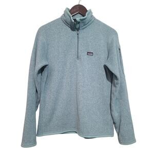 Patagonia Women's Better Sweater 1/4-Zip Fleece Nile Blue Large GUC